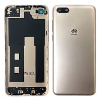 Задня кришка Huawei Y5 2018 DRA-L21 LX3, Y5 Prime 2018 DRA-LX2 (золотиста зі склом камери)