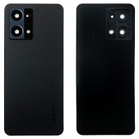 Задня кришка Oppo Reno7 (чорна оригінал Китай зі склом камери)