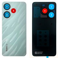 Задня кришка Xiaomi Redmi 13 (блакитна оригінал Китай зі склом камери)