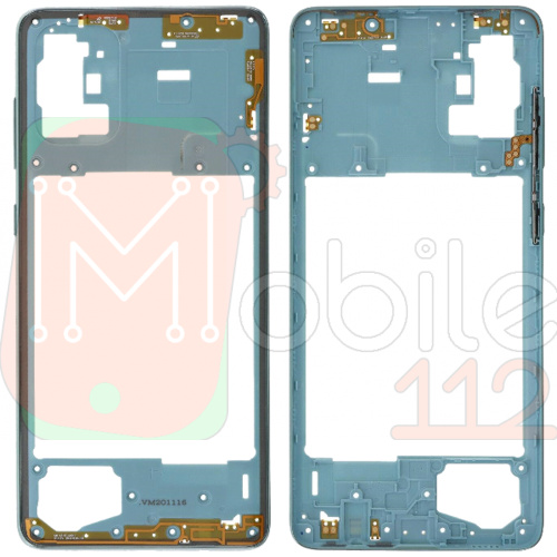 Рамка корпусу Samsung Galaxy A71 A715F (синя)