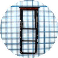 Тримач Sim картки та картки пам'яті Motorola Moto G24 XT2423-1 (чорний на 2 SIM + Micro SD)