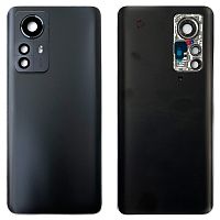 Задня кришка Xiaomi 12 Pro (сіра оригінал Китай зі склом камери)