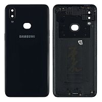 Задня кришка Samsung Galaxy A10s 2019 A107F (чорна зі склом камери)