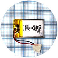 Акумулятор універсальний 502030 32 х 19 х 4,5 мм 250 mAh 3.7V