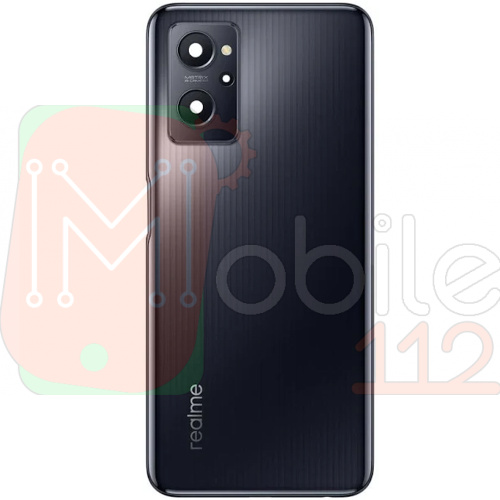 Задня кришка Realme 9i 4G (чорна оригінал Китай зі склом камери)