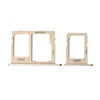Тримач Sim картки Samsung Galaxy J6 J600F, Galaxy J8 J810F, Galaxy J4 J400F (золотистий на 2 SIM + Micro SD комплект)