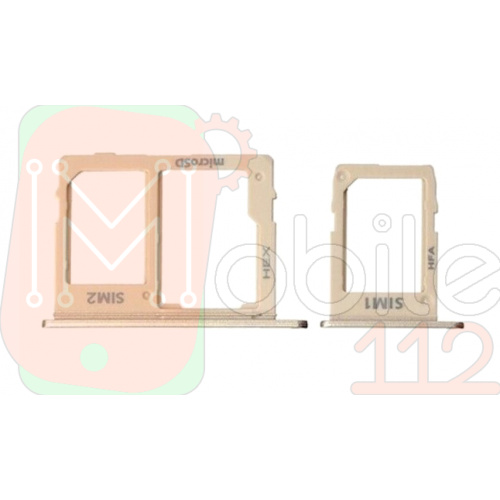 Тримач Sim картки Samsung Galaxy J6 J600F, Galaxy J8 J810F, Galaxy J4 J400F (золотистий на 2 SIM + Micro SD комплект)
