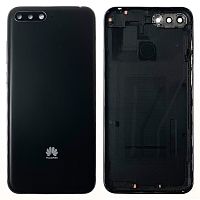 Задня кришка Huawei Y7 Pro 2018 (чорна оригінал Китай зі склом камери)