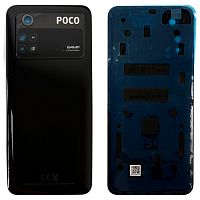 Задня кришка Xiaomi Poco M4 Pro  (чорна оригінал Китай зі склом камери)