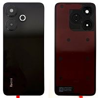 Задня кришка Xiaomi Redmi 13 (чорна Original New зі склом камери)