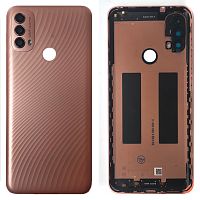 Задня кришка Motorola Moto E40 XT2159 (рожева оригінал Китай зі склом камери)
