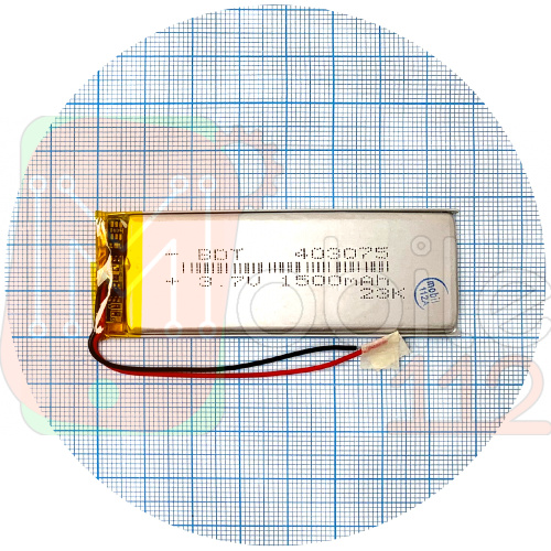 Акумулятор універсальний 403075 78 х 25 х 4 мм 1500 mAh 3.7V