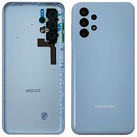 Задня кришка Samsung Galaxy A13 A135F (блакитна оригінал Китай зі склом камери)