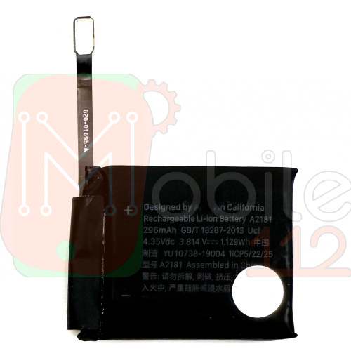 Акумулятор Apple A2181 Watch 5 44 мм A2093, Watch SE 44 mm  A2352 296 mAh (оригінал Китай)