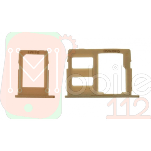 Тримач Sim картки Samsung Galaxy J6 J600F, Galaxy J8 J810F, Galaxy J4 J400F (золотистий на 1 SIM + Micro SD комплект)