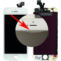 Дисплей Apple iPhone 5 з тачскріном (уцінка - відшарування білий AAA)