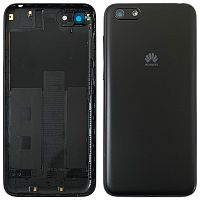 Задня кришка Huawei Y5 2018 DRA-L21 LX3, Y5 Prime 2018 DRA-LX2 (чорна оригінал Китай зі склом камери)