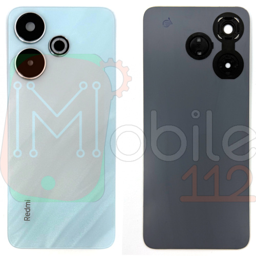 Задня кришка Xiaomi Redmi 13 (блакитна оригінал Китай зі склом камери)