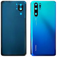Задня кришка Huawei P30 Pro VOG-L29 (синьо-зелена зі склом камери)