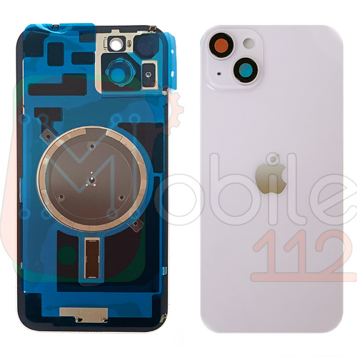 Задня кришка Apple iPhone 14 Plus (фіолетова з рамкою, склом камер та магнітом)