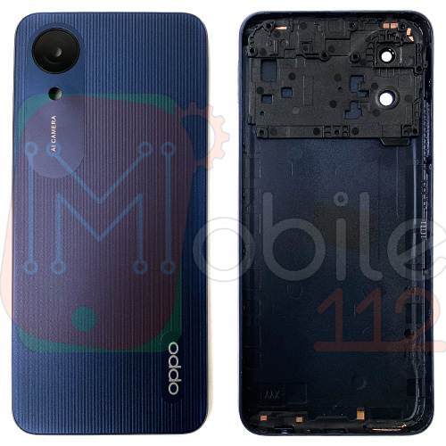 Задня кришка Oppo A17k CPH2471 (синя оригінал Китай зі склом камери)
