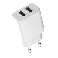 Мережевий адаптер XO L109 2USB 2.4A (білий)