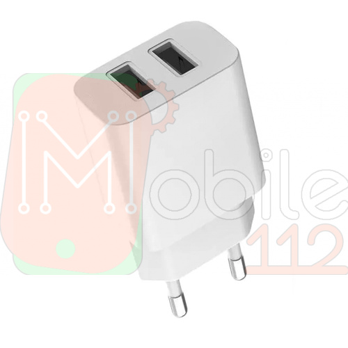 Мережевий адаптер XO L109 2USB 2.4A (білий)