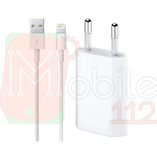 Зарядний пристрій для iPhone 5W USB-Lightning у коробці (біле)