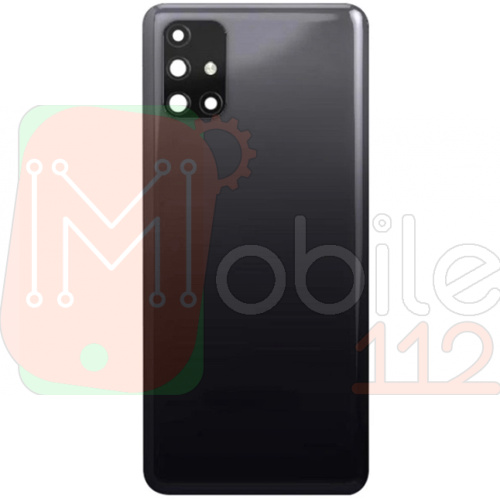 Задня кришка Samsung Galaxy M31s M317F (чорна оригінал Китай зі склом камери)