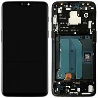 Дисплей OnePlus 6 A6003 з тачскріном (оригінал Китай із чорною матовою рамкою)