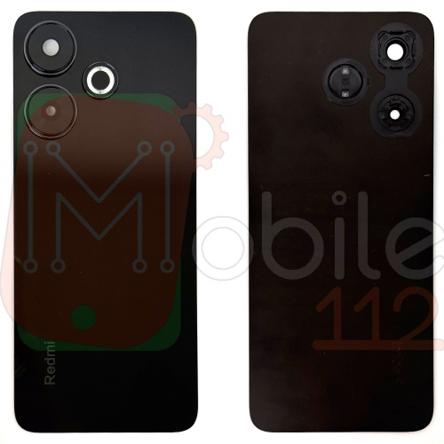 Задня кришка Xiaomi Redmi 13 (чорна оригінал Китай зі склом камери)