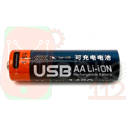 Акумулятор на зарядці AA Type-C Li-ion