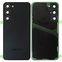 Задня кришка Samsung Galaxy S23+ Plus 5G S916 (чорна оригінал Китай зі склом камери)