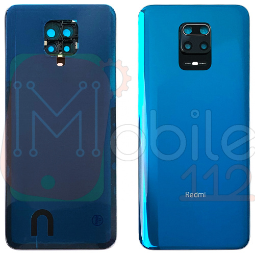 Задня кришка Xiaomi Redmi Note 9S, Redmi Note 9 Pro Max суміст. Redmi Note 9 Pro (синя оригінал Китай зі склом камери)