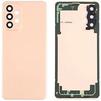 Задня кришка Samsung Galaxy A23 A235F (помаранчева оригінал Китай зі склом камери)