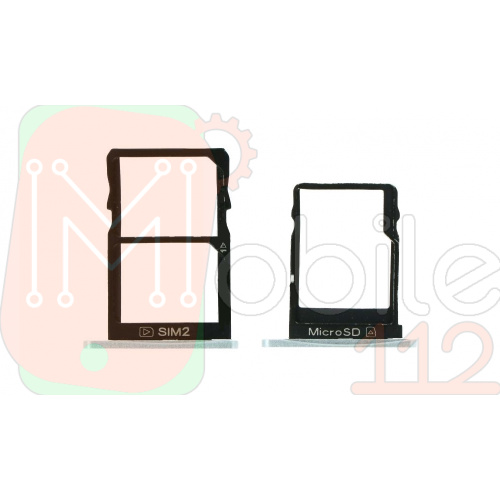 Тримач SIM-карти Nokia 5 (сріблястий на 2 SIM + Micro SD комплект)