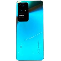 Задня кришка Xiaomi Poco F4 (блакитна зі склом камери)