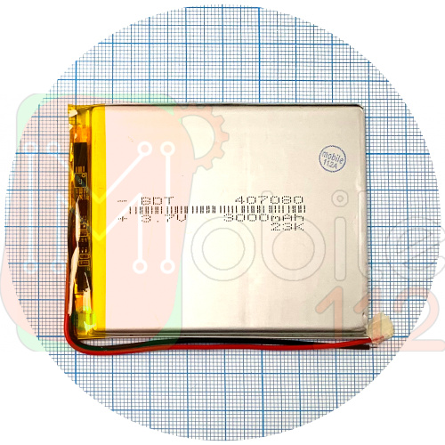 Акумулятор універсальний 407080 79 х 70 х 3 мм 3000 mAh 3.7V