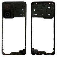 Рамка корпусу Oppo A57 4G A57s A57e A77 (чорна зі склом камери)