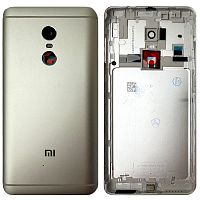 Задня кришка Xiaomi Redmi Note 4 (срібляста оригінал Китай зі склом камери)