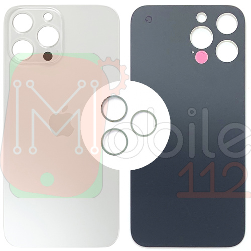Задня кришка Apple iPhone 13 Pro Max (біла оригінал Китай з кільцями)