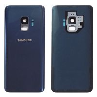 Задня кришка Samsung Galaxy S9 G960F (синій оригінал Китай зі склом камери)