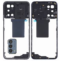 Рамка корпусу OnePlus Nord N200 5G (синя зі склом камери)