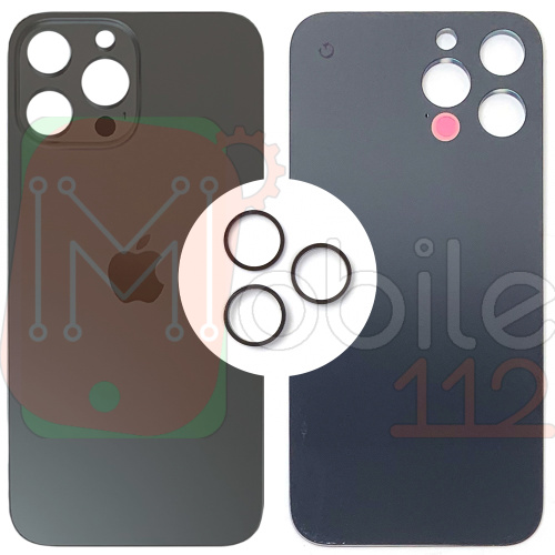 Задня кришка Apple iPhone 13 Pro Max (сіра оригінал Китай з кільцями)