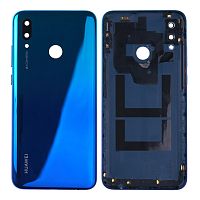 Задня кришка Huawei P Smart 2019 POT-LX1 (синя зі склом камери)