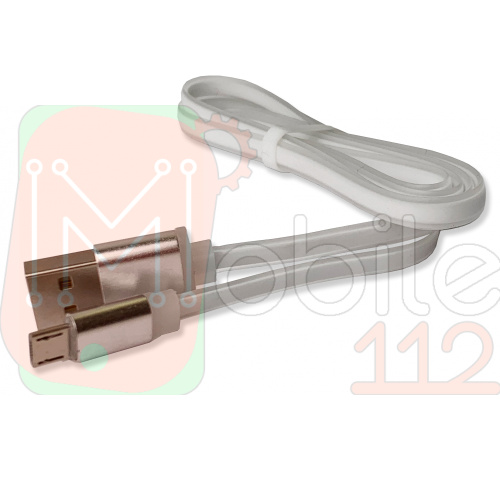 Кабель зарядки Noodle (Локшина) USB - Micro USB 1м 2 А (білий)