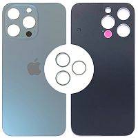 Задня кришка Apple iPhone 13 Pro (голуба оригінал Китай з кільцями)