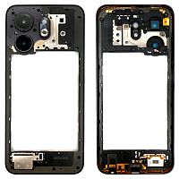 Рамка корпусу Infinix Smart 9 X6532 (чорна зі склом камери)