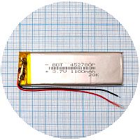 Акумулятор універсальний 452780Р 83 х 28 х 4 мм 1100 mAh 3.7V
