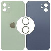 Задня кришка Apple iPhone 12 (зелена оригінал Китай з кільцями)